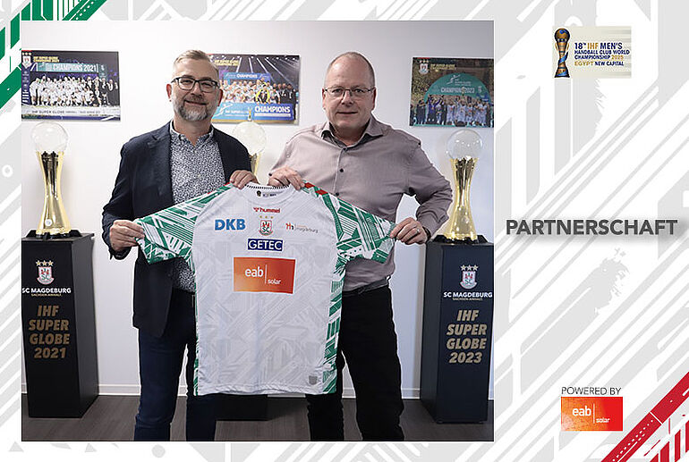 Super Globe Trikots eab solar ist erneut Brustsponsor auf den Super Globe Trikots