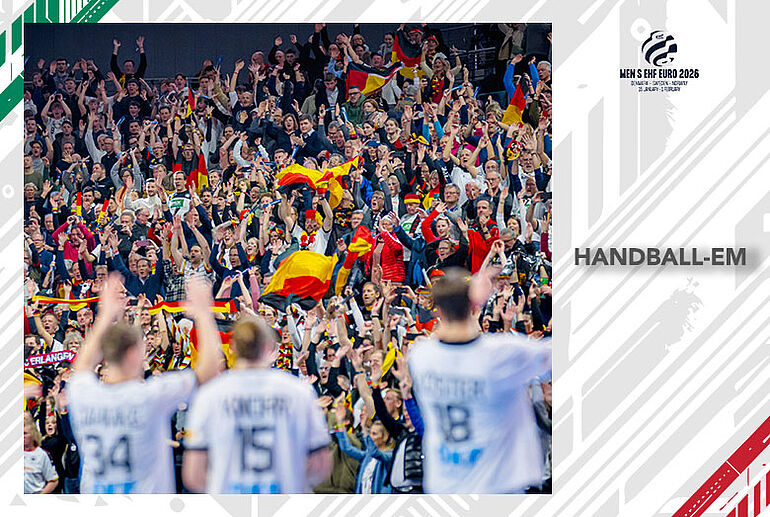 DHB-Auswahl mit Fans