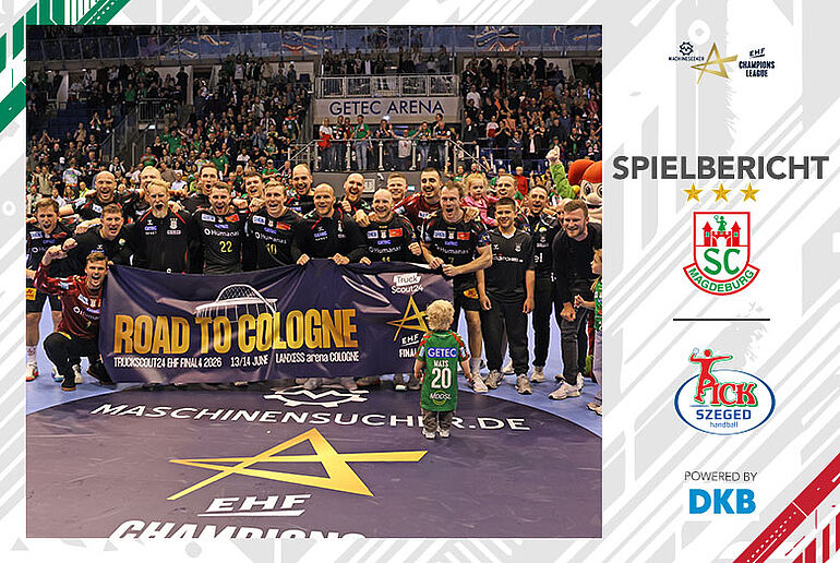 SC Magdeburg Team nach dem Sieg