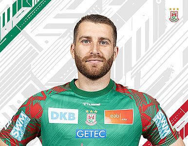 Porträt von Lukas Mertens, Links Außen bei SC Magdeburg